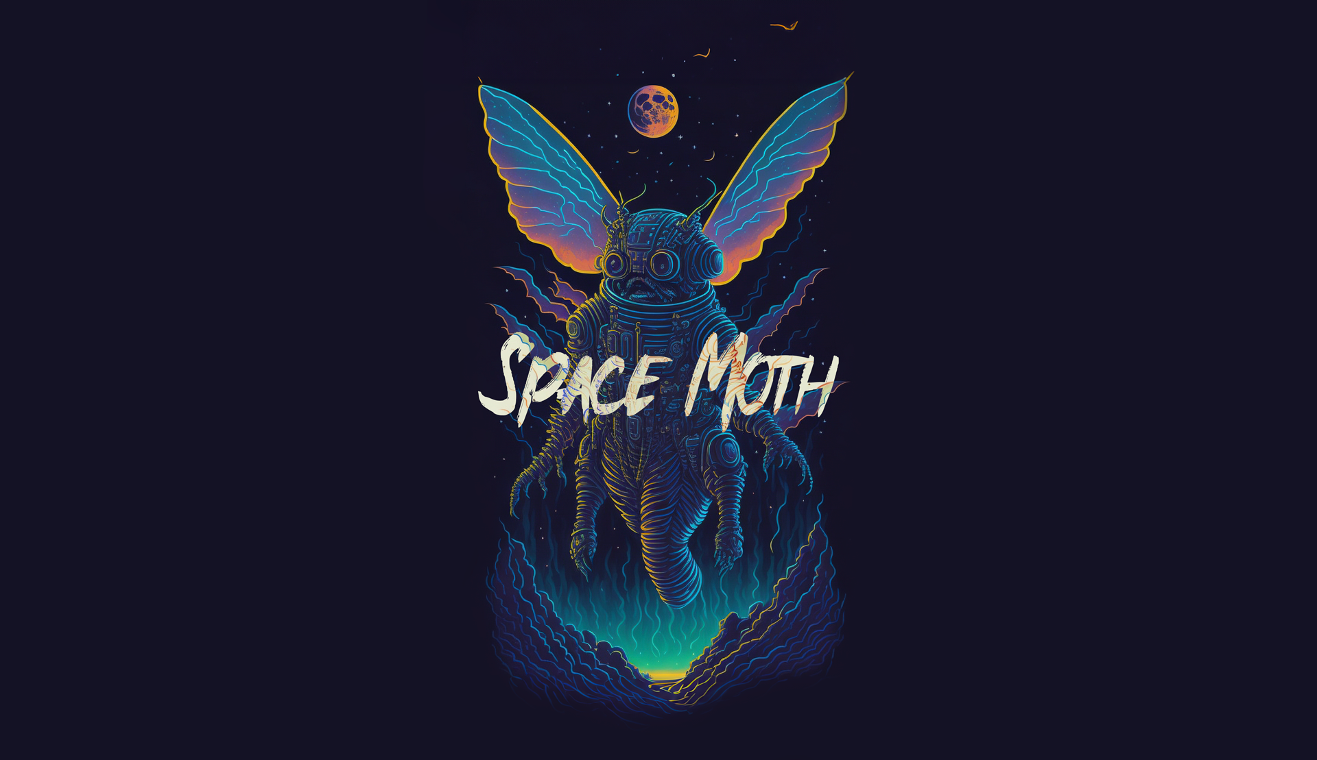 Tim Kneipp as Space Moth flying thru space